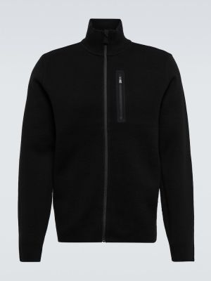Vlnený sveter na zips Aztech Mountain čierna