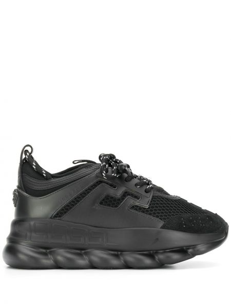 Sneakers με τακούνι chunky Versace μαύρο
