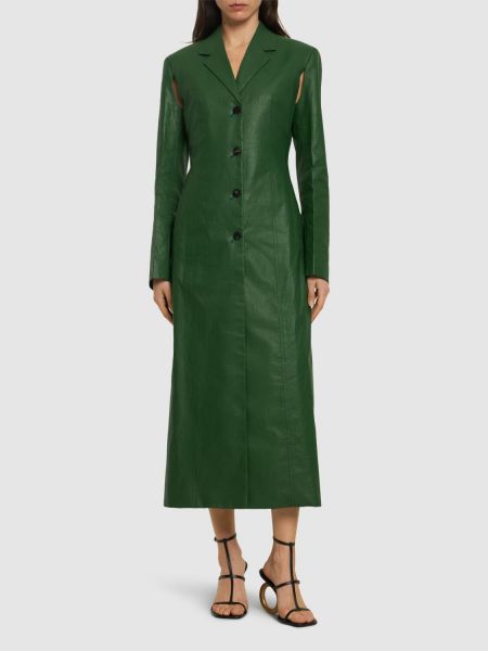 Viszkóz kabát Ferragamo zöld