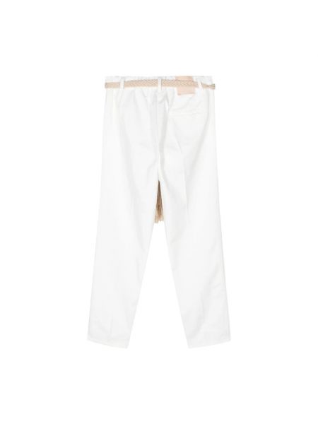 Pantalones rectos de algodón Alysi blanco