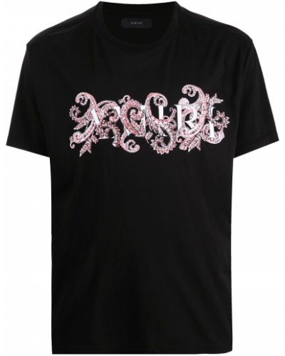 Camiseta de flores con estampado Amiri negro