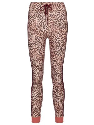 Pantaloni tuta a vita alta con stampa leopardato The Upside rosa
