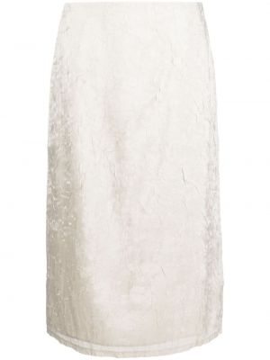Sametové midi sukně Filippa K bílé