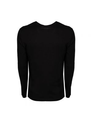 Camiseta de manga larga ajustada Emporio Armani negro