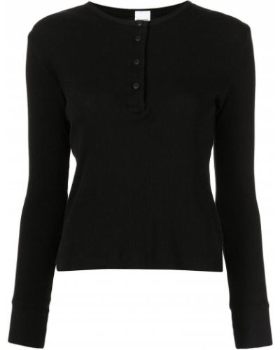 Jersey con botones manga larga de tela jersey Re/done negro