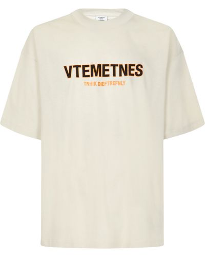 T-shirt Vetements, beżowy