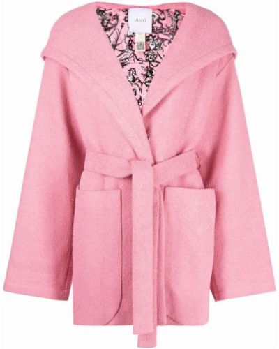 Пальто с капюшоном халат Patou, розовый