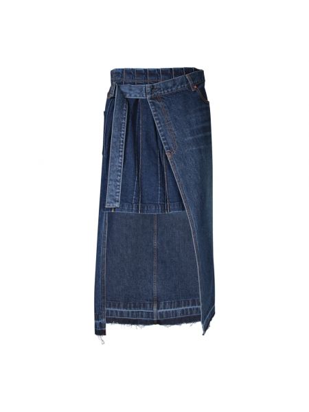 Spódnica jeansowa Sacai niebieska