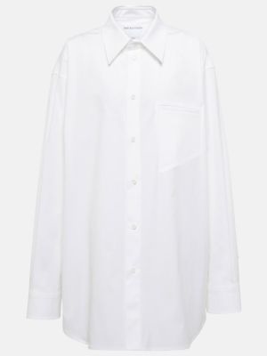 Oversized bavlnená košeľa Bottega Veneta biela