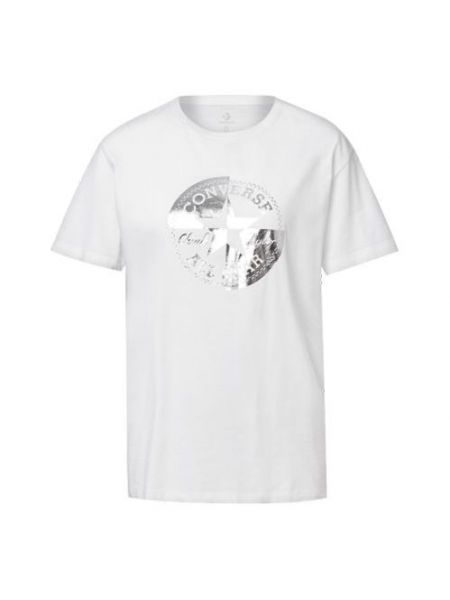 Повседневная футболка с коротким рукавом с круглым вырезом Converse белая