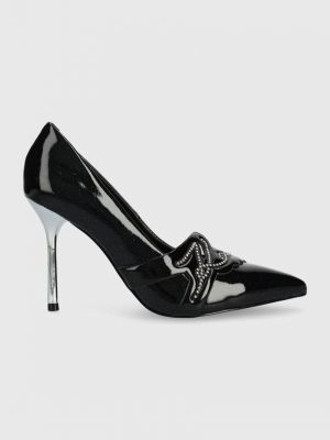 Ниски обувки с висок ток Karl Lagerfeld черно