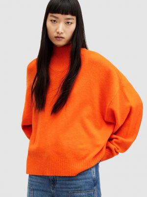 Sweter Allsaints pomarańczowy