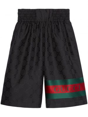 Bermude oversize din jacard Gucci negru