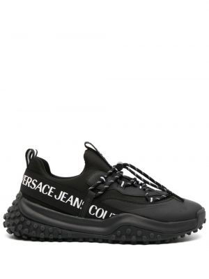 Sneakers με κορδόνια με σχέδιο με δαντέλα Versace Jeans Couture μαύρο