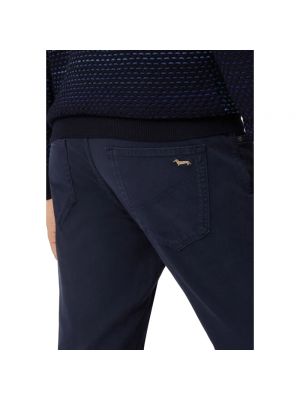 Pantalones chinos de algodón Harmont & Blaine azul