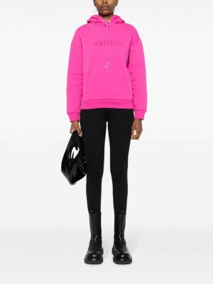 Kapučdžemperis ar apdruku Sonia Rykiel rozā