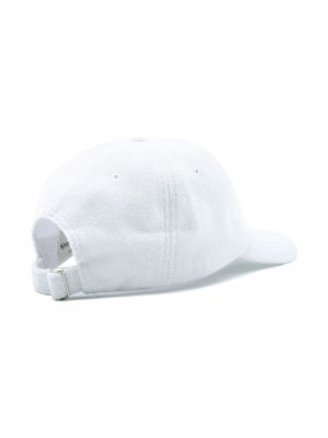 Medvilninis siuvinėtas kepurė su snapeliu Sporty & Rich balta