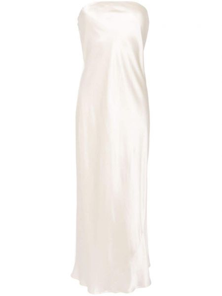 Μεταξωτή μάξι φόρεμα Reformation λευκό
