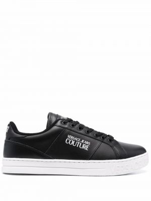 Sneakers με κορδόνια με δαντέλα Versace Jeans Couture μαύρο