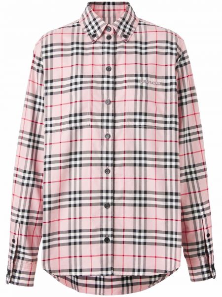 Camicia a quadri Burberry rosa