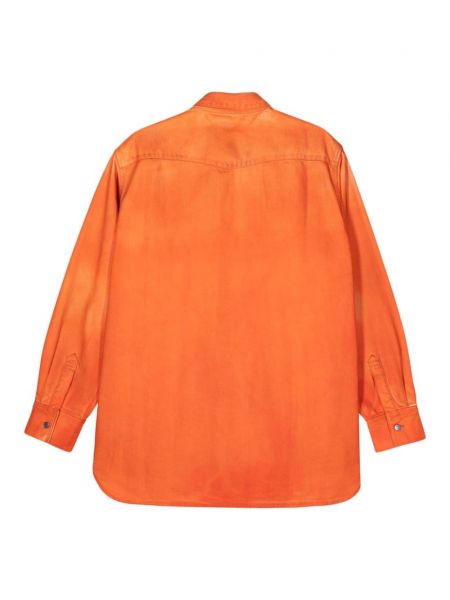 Džínová košile Acne Studios oranžová