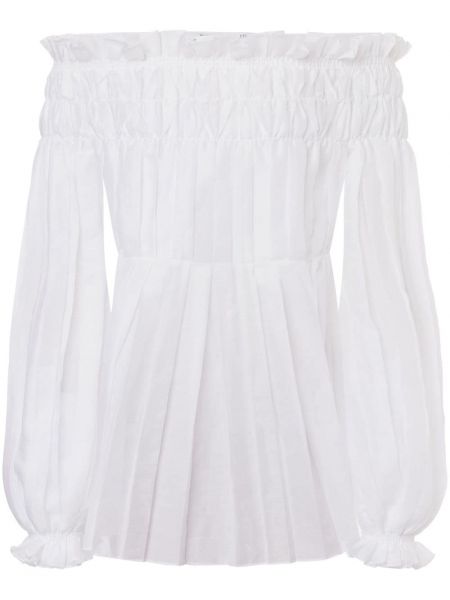 Плисирана блуза Alberta Ferretti бяло