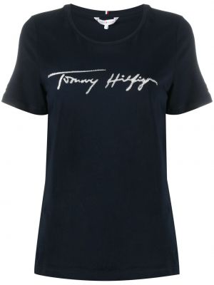 Camiseta con estampado Tommy Hilfiger azul