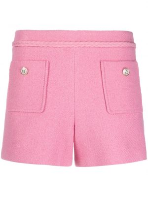 Shorts di jeans con bottoni Maje rosa