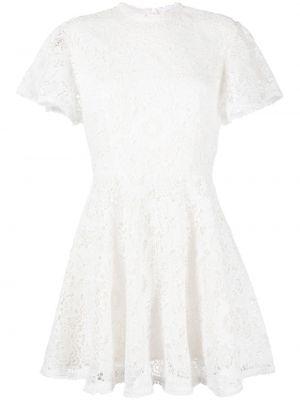 Přiléhavé koktejlové šaty s krátkými rukávy z polyesteru Sabina Musayev - bílá