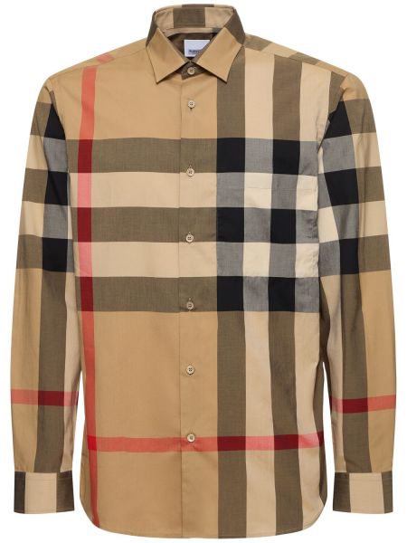 Bomull skjorte Burberry beige