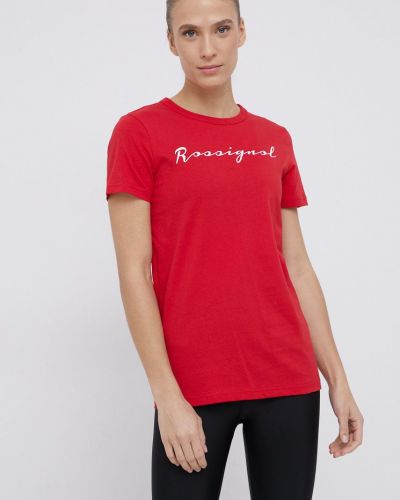 Памучна тениска Rossignol червено