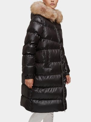Черное утепленное пальто Geox