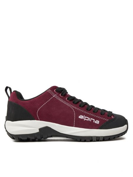 Туристически ниски обувки Alpina винено червено