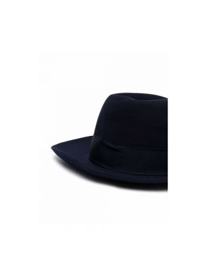 Sombrero con cordones de fieltro Borsalino azul