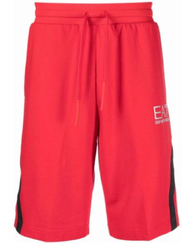 Stripete bermudashorts Ea7 Emporio Armani rød