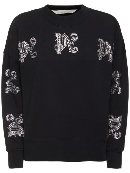 Sweatshirt i bomull Palm Angels svart