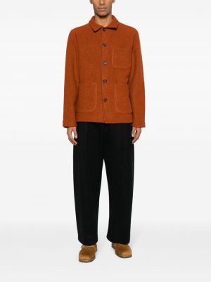 Fleecová vlněná košile Universal Works oranžová