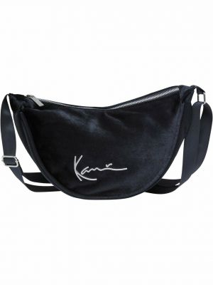 Бархатная сумка через плечо Karl Kani черная