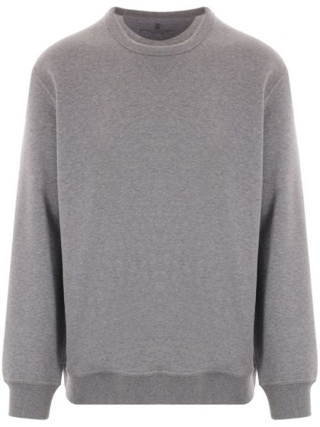 Yuvarlak boyun sweatshirt Brunello Cucinelli gri