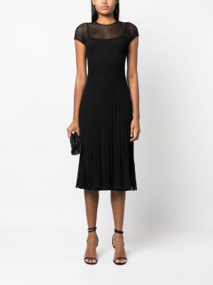 Pletené midi šaty Polo Ralph Lauren černé