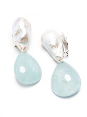 Ohrring mit perlen Monies blau