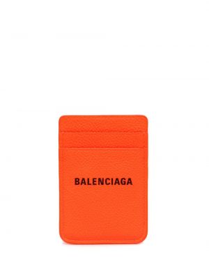 Peňaženka s potlačou Balenciaga oranžová