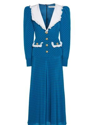 Платье-рубашка Alessandra Rich синее