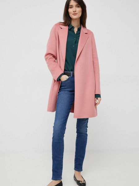 Шерстяное пальто Pennyblack розовое