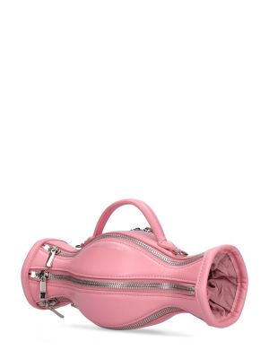 Bőr crossbody táska Andersson Bell rózsaszín