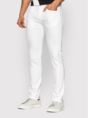 Kitsa lõikega teksapüksid Armani Exchange valge