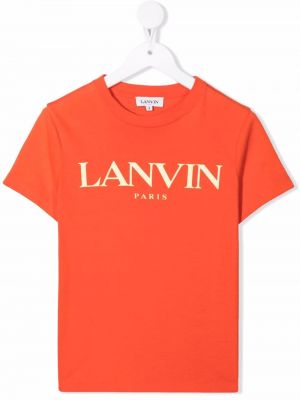 Trykt t-skjorte for jenter Lanvin Enfant oransje