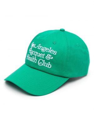 Памучна шапка с козирки бродирана Sporty & Rich зелено