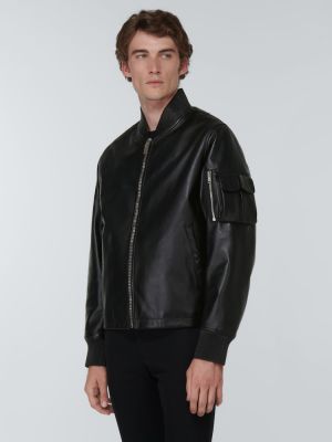 Giacca bomber di pelle Givenchy nero