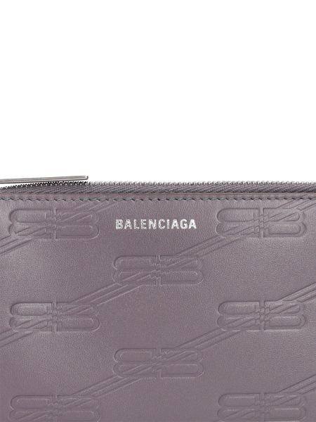 Cartera de cuero Balenciaga gris